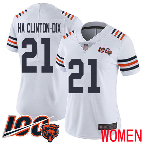 Chicago Bears Limited White Women Ha Ha Clinton-Dix Jersey NFL Football 21 100th Season